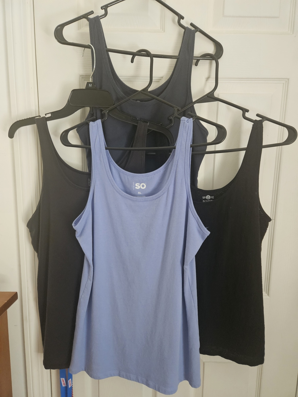 SO Blue and Black Tank Tops - Scoop Neck Set